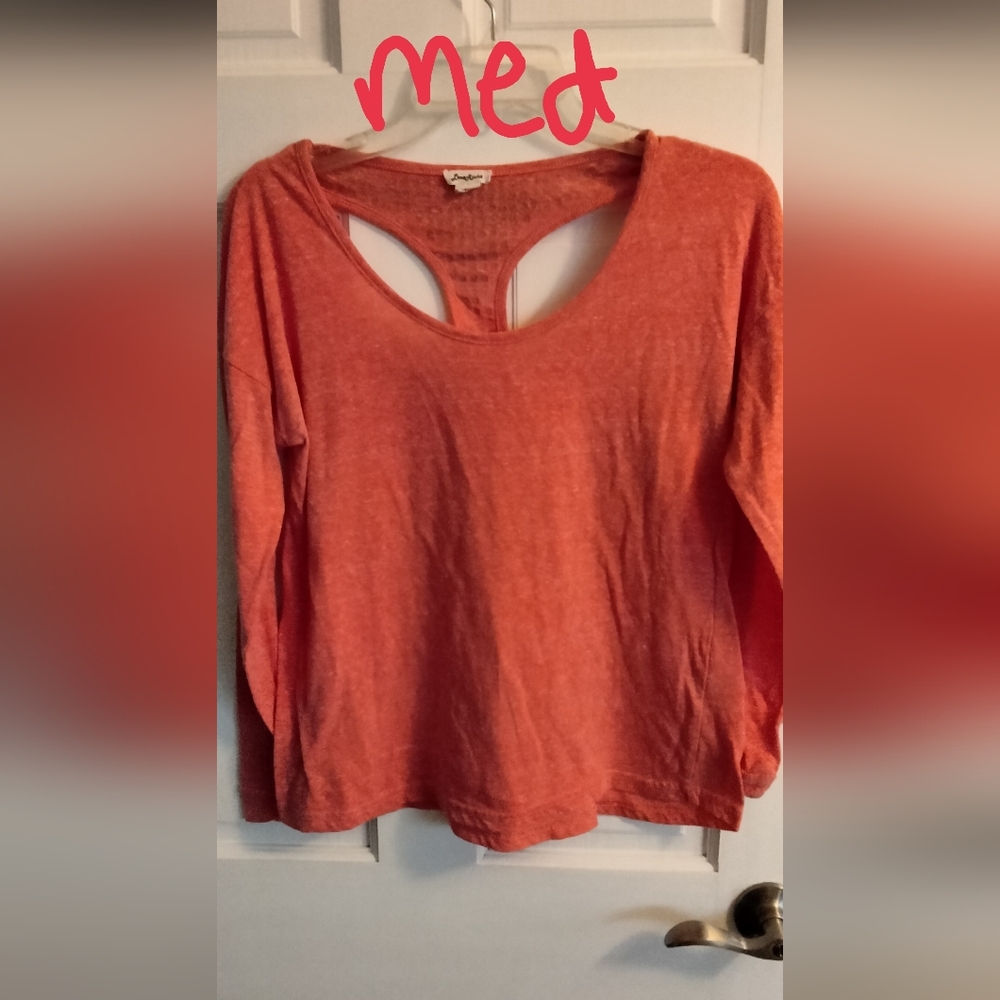Love Riche Orange Sweatshirt with Cutout Back